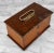 Brown Antique Traditional Mahogany Double Hinged Storage Box For Sale - Image 8 of 11