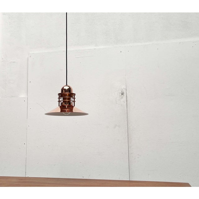Vintage Danish Copper Nyhavn Pendant Lamp by Alfred Homann and Ole V. Kjær for Louis Poulsen, 1980s For Sale - Image 9 of 18