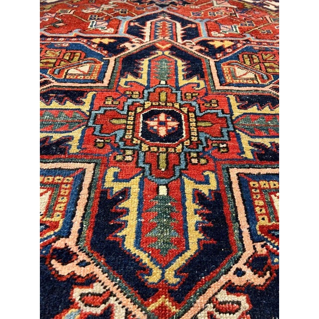 1920s Rust Persian Antique Heriz Rug For Sale - Image 4 of 9