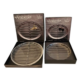 1980s Rosenthal Studio-Linie "Arabesk" Crystal Plates by Nanny Still - Set of 2 For Sale
