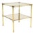 Unusual Brass Square Two-Tier Side or End Table For Sale