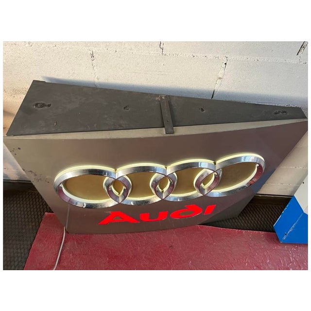 Audi vintage luminous teaches. Original and from the Audi dealer of the 80s Dimensions L120 H100, P Max 35