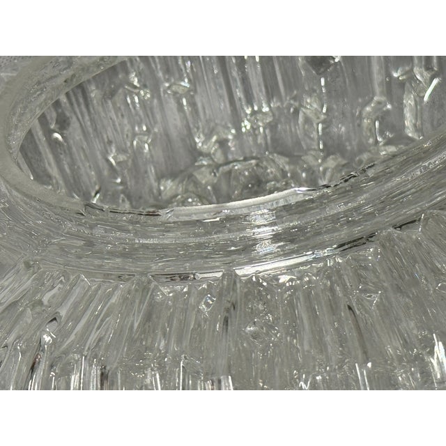 Vintage Textured Glass Flush Mount Ceiling Light, 1970s For Sale - Image 5 of 11