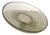 Vintage Italian Art Glass Plate in Transparent Beige and Yellow, 1970s For Sale