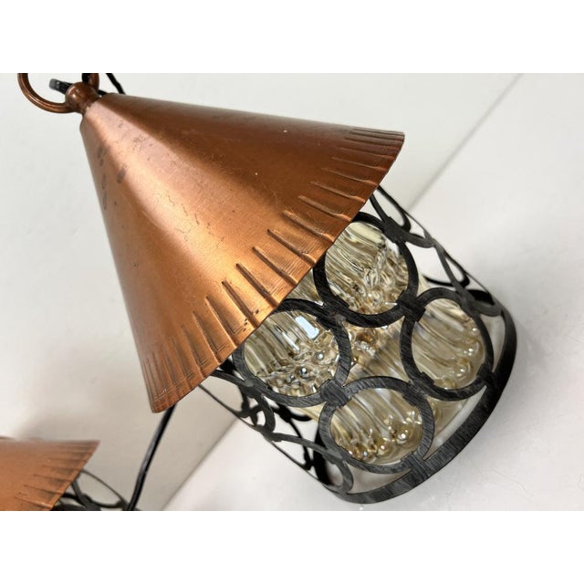 Mid-Century Modern Brutalist Dutch Pendant Light, 1960s, Set of 2 For Sale - Image 9 of 18