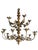 Antique Italian Chandelier in Gold Paint, 1800s For Sale - Image 4 of 5