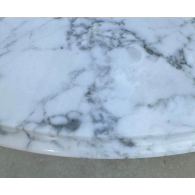 French Art Nouveau Iron Coffee Table With Italian Carrara Marble Top, Late 19th C. For Sale - Image 17 of 18