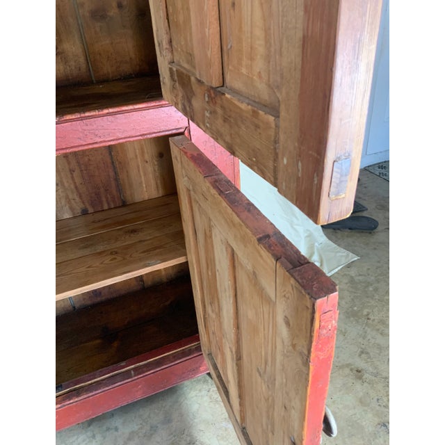 Primitive Pine Cupboard For Sale In Buffalo - Image 6 of 12