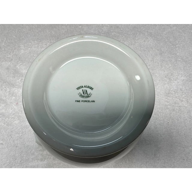 Mid-Century Modern Vintage Vista Alegre Floral Cachepot Planter. Fine Porcelain Portugal For Sale - Image 3 of 5