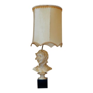 Mid Century Modern Signed Sculpture Bust Lamp For Sale