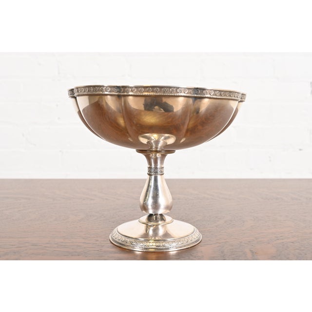 Silver Tiffany & Co. Antique Silver Pedestal Fruit Bowl or Center Bowl For Sale - Image 8 of 8