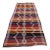1960s Tribal Orange Striped Wool Handmade Kilim Rug For Sale