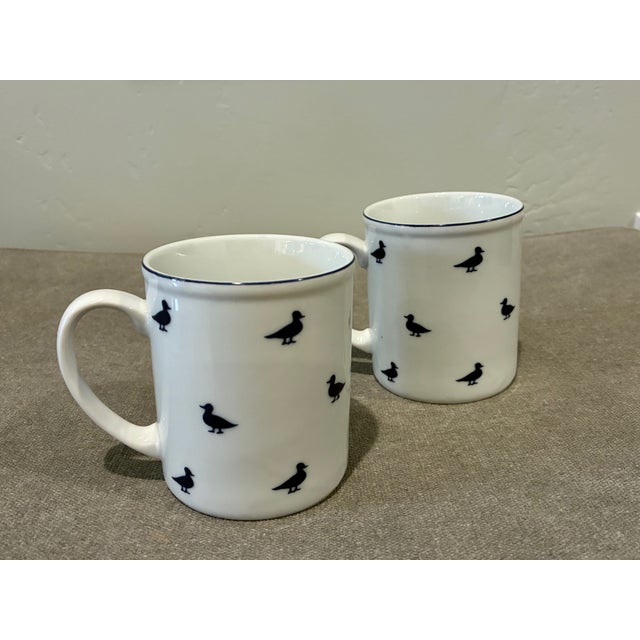I purchased this pair of "Blue Ducks" fine porcelain coffee mugs by Shafford in a vintage shop in Lake Tahoe, CA >15 yeas...