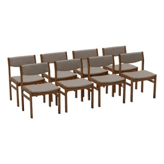 Dining Chairs by Børge Mogensen for FDB Møbler, Denmark, 1970s, Set of 8 For Sale