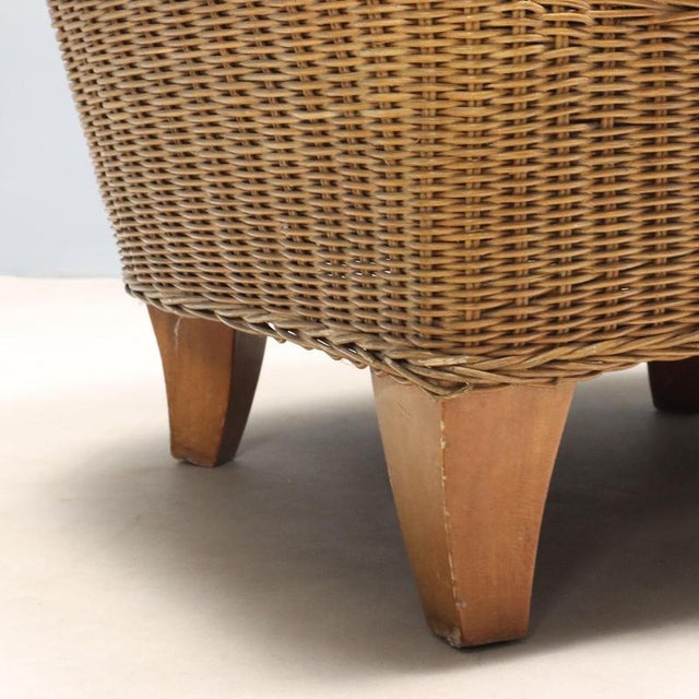 Vintage Armchairs in Wicker, Italy, 1960s-1970s, Set of 2 For Sale - Image 6 of 10