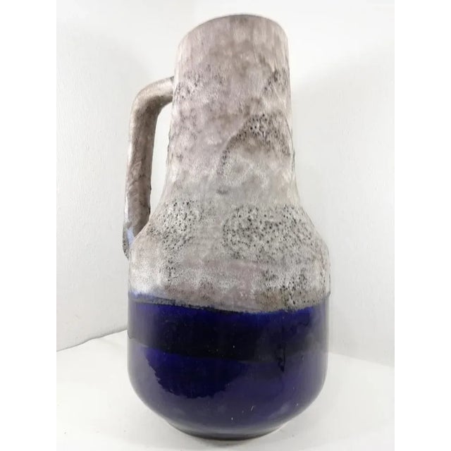 1960s Large Blue Ceramic Vase, 1960s For Sale - Image 5 of 9