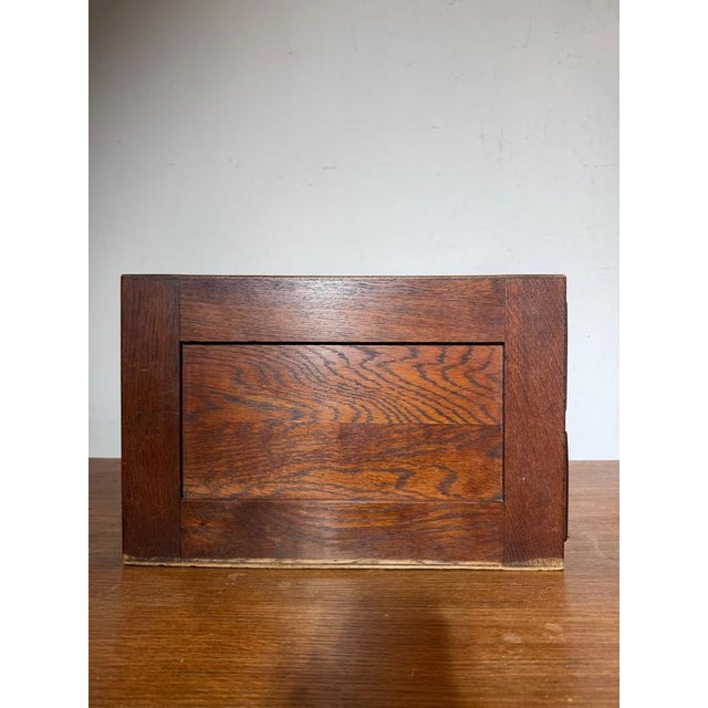 Small Desk Filing Cabinet in Oak For Sale - Image 6 of 7