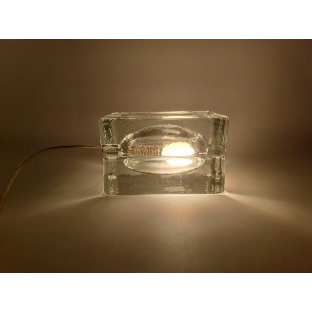 Vintage Glass Table Lamp by Fidenza Vetraria, 1970s For Sale - Image 11 of 12