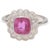 Early 21st Century Natural 2.29 cts pink sapphire & 0.81 cts diamond ring in 18k gold For Sale - Image 5 of 18