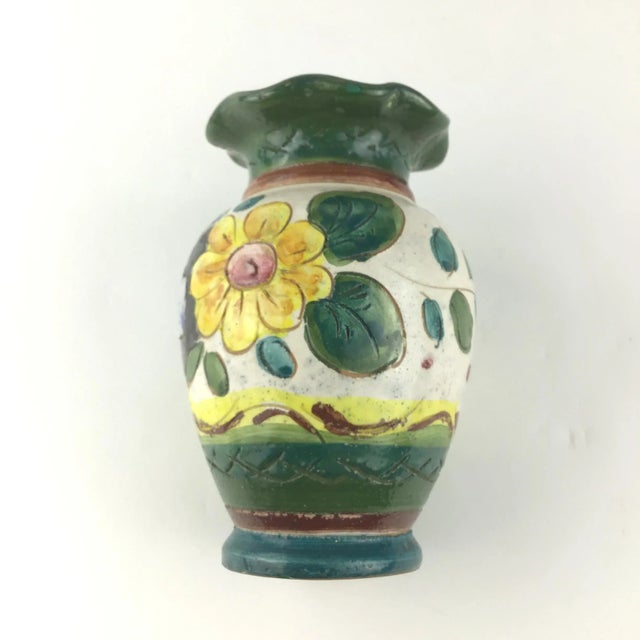 Rustic European Sorrento Italian Clay Artisan Bud Vase For Sale - Image 3 of 12