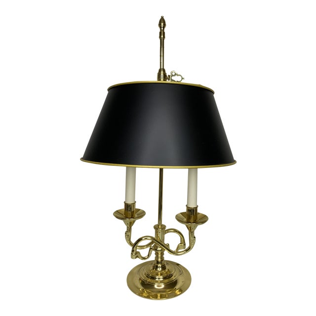 Vintage Baldwin Brass Desk Lamp Serpentine With Shade Chairish