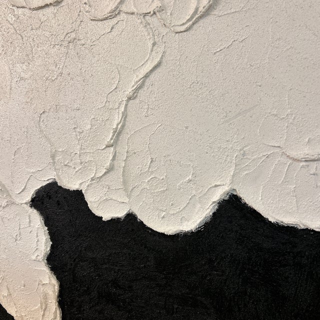 Paint 1970s Diptych Black and White Wall Mount Collage Work of Art For Sale - Image 7 of 12