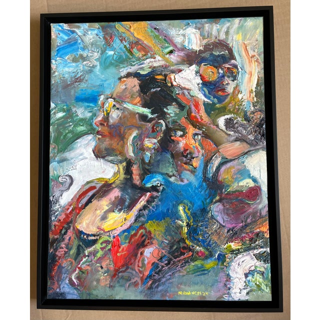 2020s "Keep Your Chin Up", Oil Painting, Frame, by Van Ness For Sale - Image 5 of 8