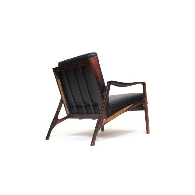 Mid 20th Century Liceu De Artes E Officios Brazilian Rosewood Lounge Chairs - a Pair For Sale - Image 11 of 12