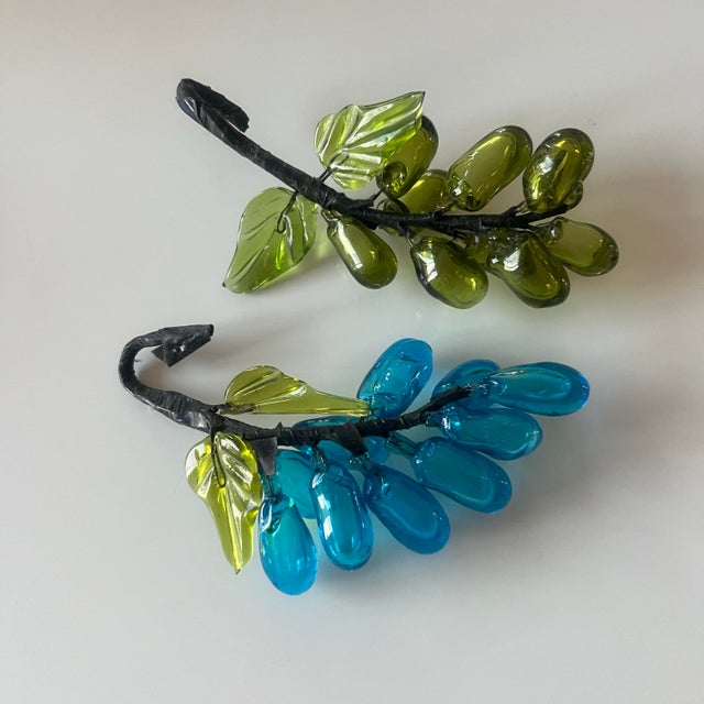 Set of Two Vintage Blown-Glass Grape Clusters. For Sale - Image 9 of 9