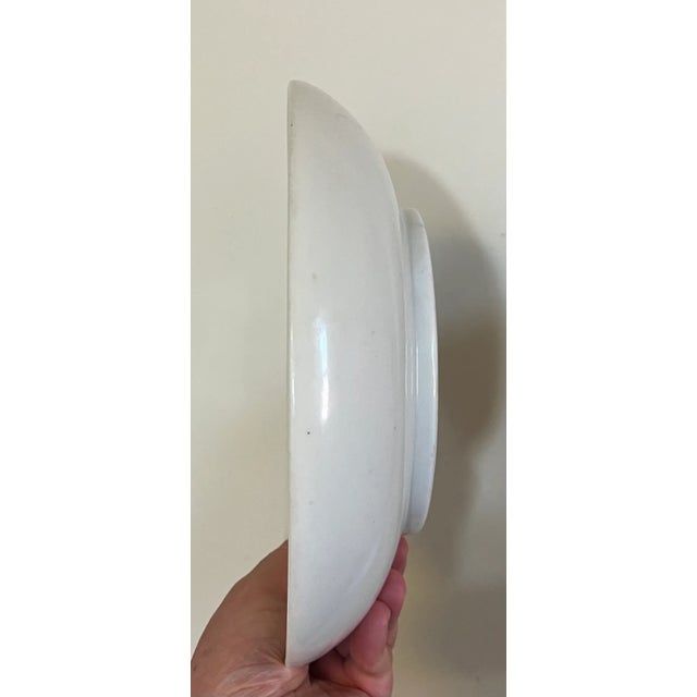 White Antique 19th Century Chinese Monochrome White Blanc De Chine Porcelain Low Bowl For Sale - Image 8 of 18