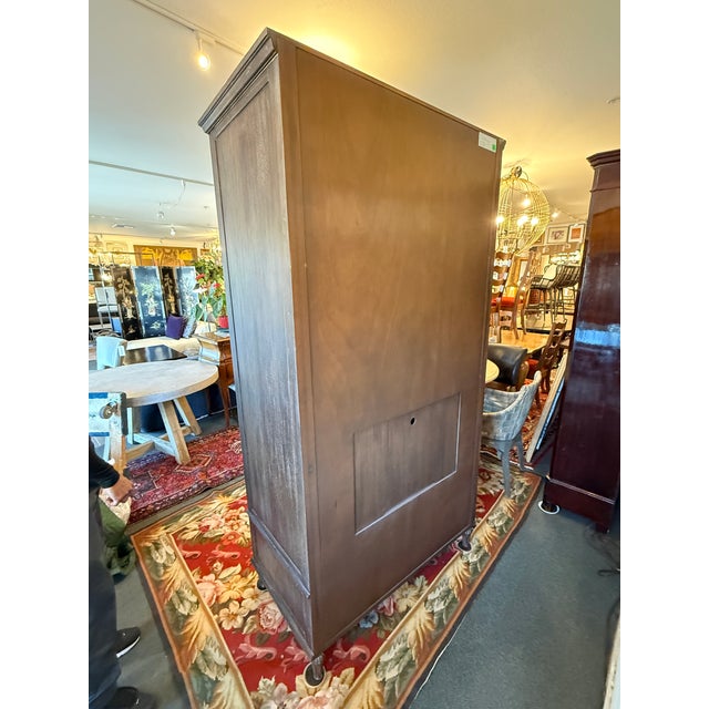 Wood Restoration Hardware Maison Armoire, Antiqued Coffee For Sale - Image 7 of 12