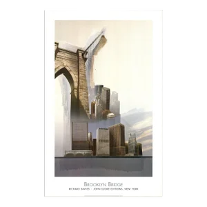 1999 Richard Davies 'Brooklyn Bridge' Photography Offset Lithograph