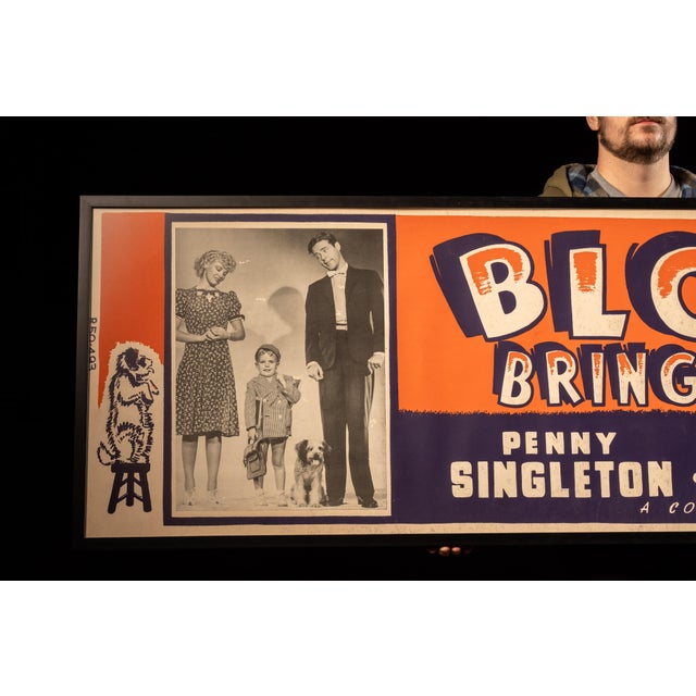 American Blondie Brings Up Baby | Framed Original 1939 Movie Poster For Sale - Image 3 of 6