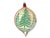 Set of three early 20th-century German mercury glass ornaments, hand-painted with red, green, and blue festive motifs....