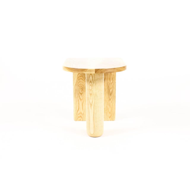 Custom Modernist Rectangular Side End Table — Ventana — Ash + White Oak For Sale - Image 4 of 10