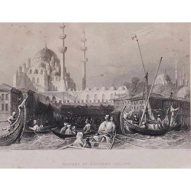 Paper Unknown Artist, Middle Eastern Motifs, Engravings, Framed, Set of 3 For Sale - Image 7 of 10