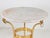 Brass French 1970 Empire Style Side Table With White Marble Top For Sale - Image 8 of 10