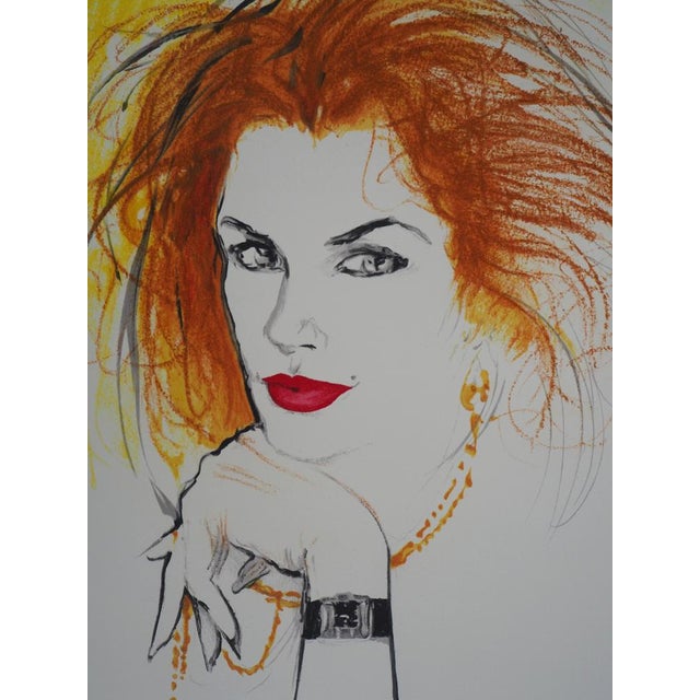 René Gruau, Cindy Crawford, Lithograph For Sale - Image 4 of 7