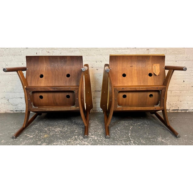 Pair of Mid-Century Danish Bentwood Armchairs by Thonet For Sale - Image 10 of 12