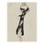 Vintage French Fashion Art Print – Black Fur-Trim Coat Illustration, 36" X 48" For Sale