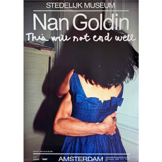 Original exhibition poster The Hug (New York City, 1980) by Nan Goldin, one of the most influential photographers of...