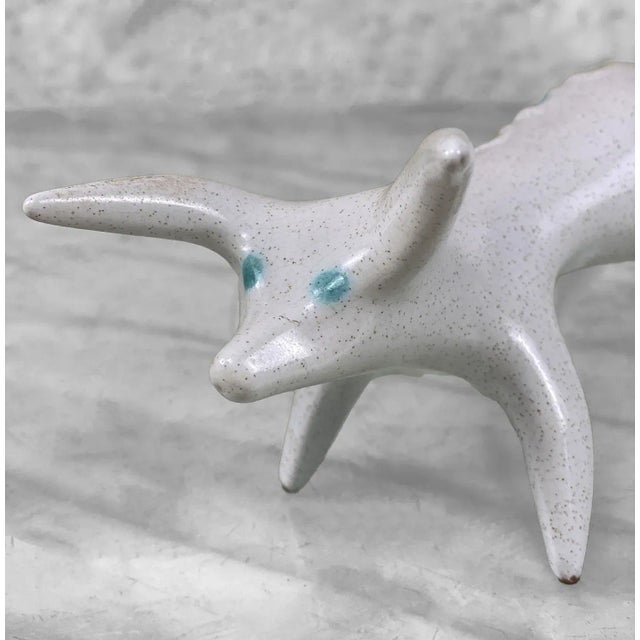 Ceramic Mid-Century Southwestern Pottery Figural Bull Sculpture For Sale - Image 7 of 8