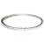 Contemporary 14KW Channel Set Diamond(.97) Oval Bangle Bracelet For Sale - Image 3 of 3