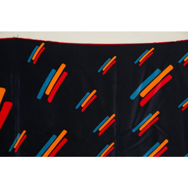 Vintage CHRISTIAN FISCHBACHER for RAIFFEISEN Silk Scarf Hem Rolled 34 " x 34" For Sale - Image 12 of 12