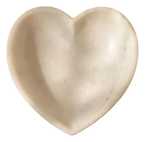 Handcrafted Indian Marble Heart Bowl – Decorative Catchall, 9” X 9” X 3”
