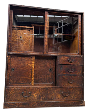 Meiji Period Mulberry Cha Tansu Tea Cabinet, Japan, 1890s