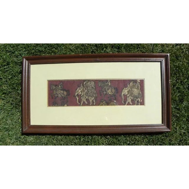 18th Century Framed Kalamkari Textile, Moghul Empire For Sale In Los Angeles - Image 6 of 6