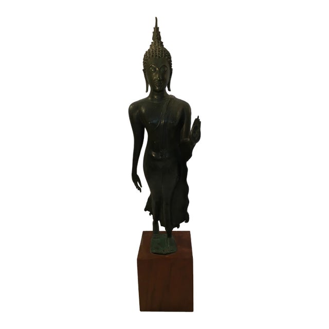 Early 20th Century Thai Bronze Buddha Sculpture For Sale