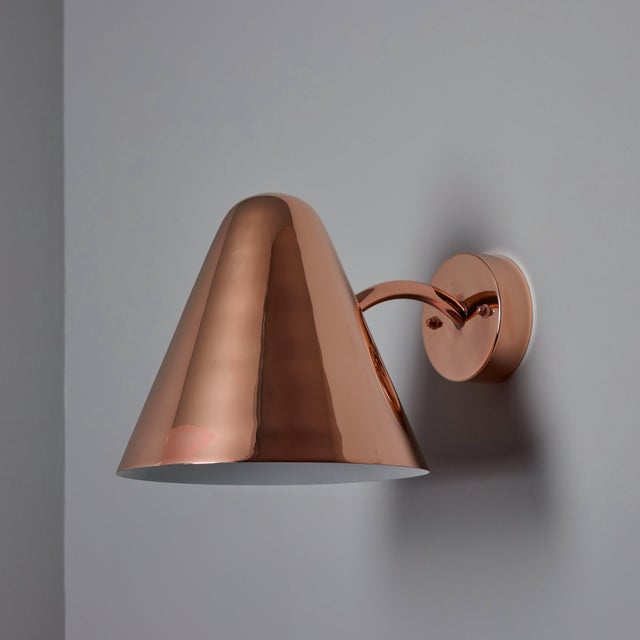 Set of 8x 'ZuZu' Polished Copper Wall Sconces in the Style of Jacques Biny For Sale In Los Angeles - Image 6 of 10