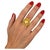 Gemstone Bochic “Orient” Vintage South Sea Pearl & Sapphire Ring Set 18K Gold & Silver For Sale - Image 7 of 9